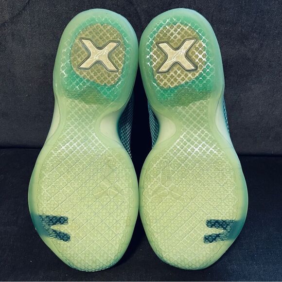 Nike Kobe Bryant X 10 size 9 US 42.5 EUR "vino" Green and Black Athletic Shoes - Picture 9 of 12